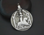 Old Indian Silver Hindu Deity Amulet