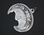 Man in the Moon - Crescent Moon Pendant
