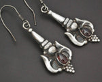 Ethnic Garnet Earrings from India