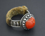 Old Tibetan Coral Ring - Size 9