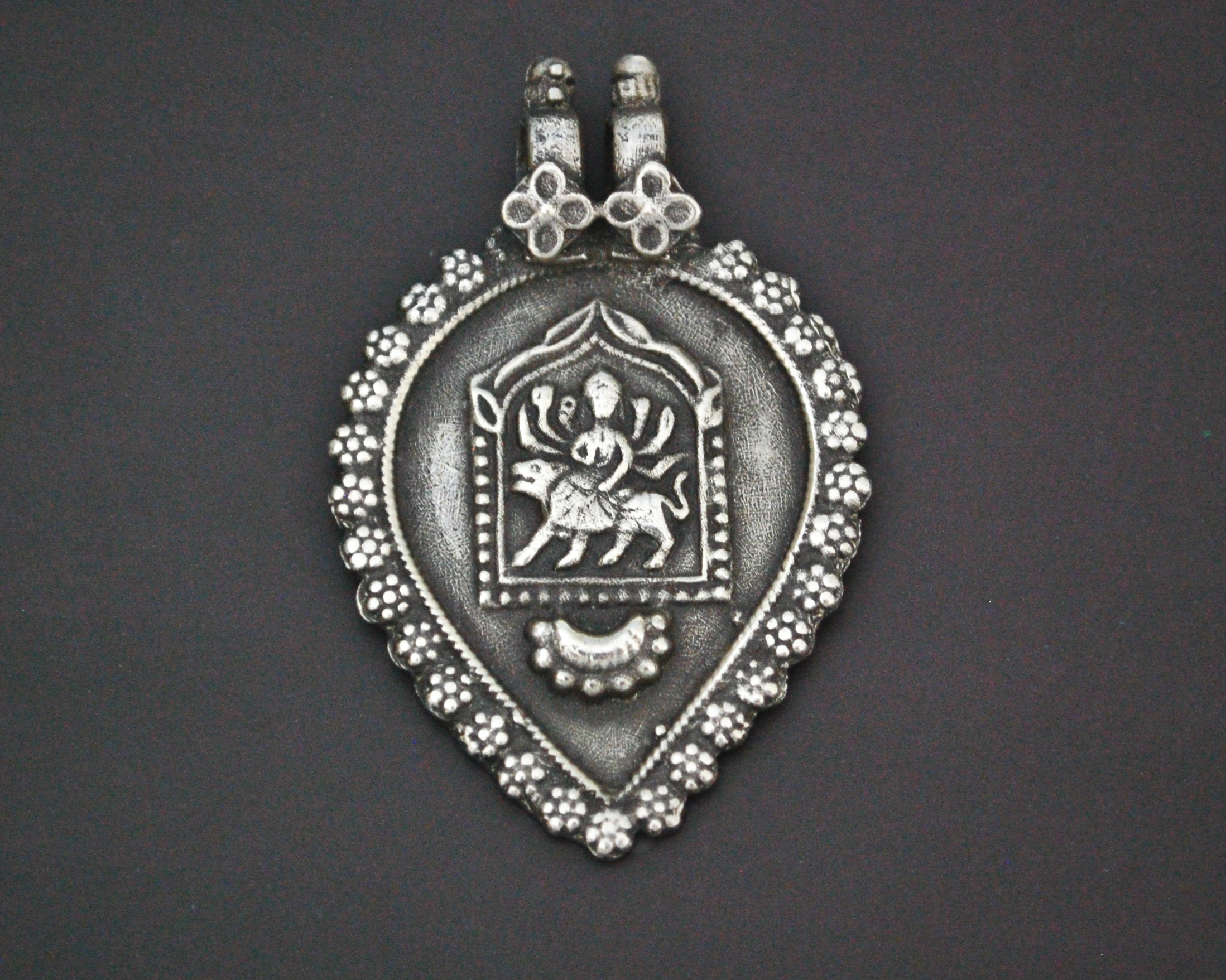 Vintage Hindu Durga Amulet Pendant