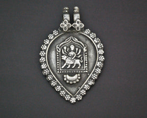Vintage Hindu Durga Amulet Pendant