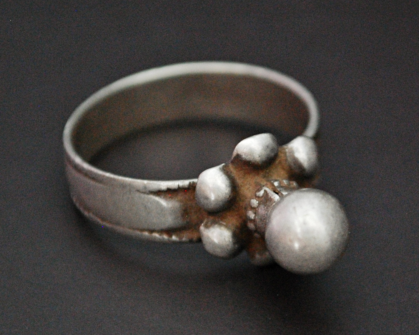 Old Rajasthani Tribal Silver Ring - Size 9