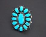 Zuni Cluster Turquoise Ring - Size 6