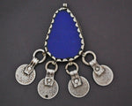 Berber Glass Pendant with Coins