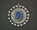 Ethnic Lapis Lazuli Sterling Silver Pendant