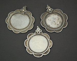 Rajasthani Silver Disc Pendant - Set of Three