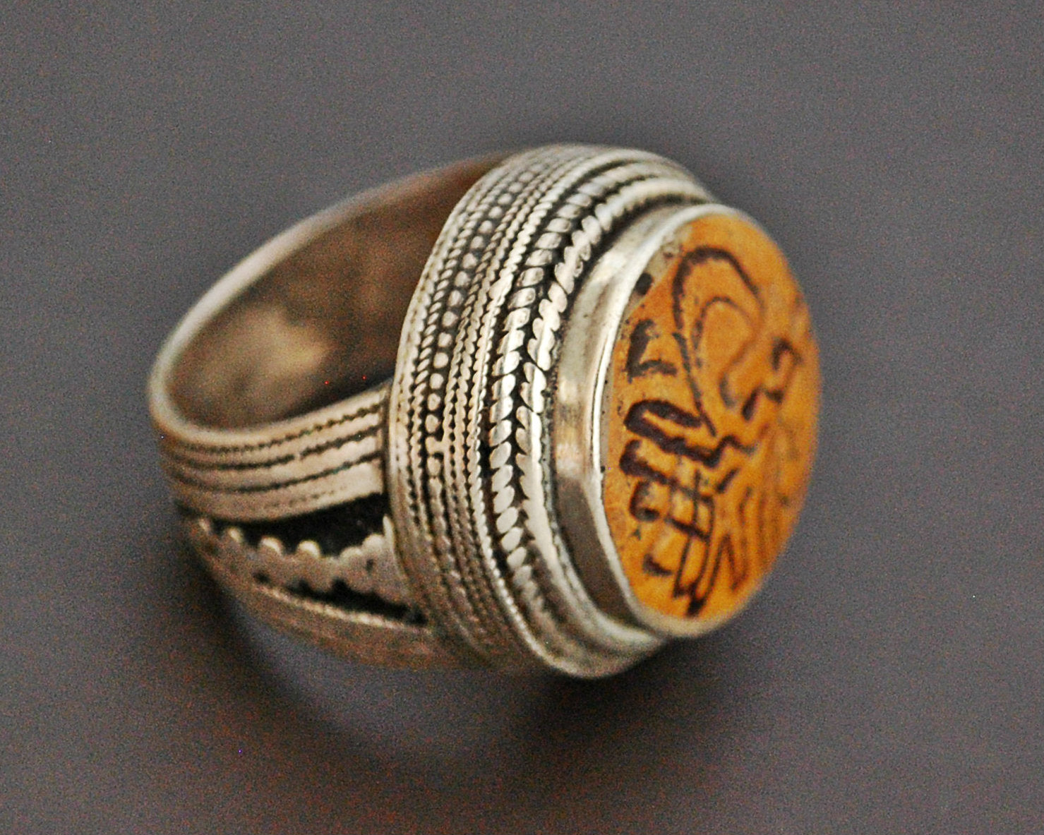 Afghani Intaglio Ring  - Size 9