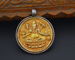 Ganesha Gilded Silver Pendant