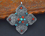 Nepali Turquoise Coral Pendant