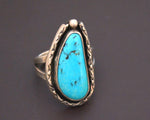 Native American Navajo Turquoise Ring - Size 6.5