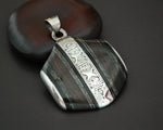 Tuareg Silver Ebony Pendant - LARGE
