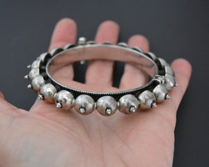 Indian Silver Bracelet - Hinged - SMALL/MEDIUM