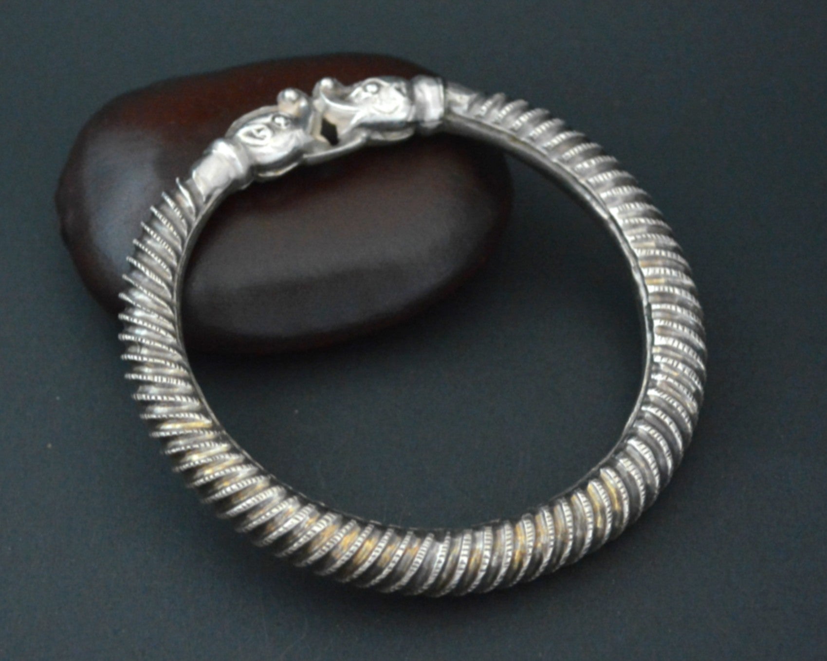 Indian Elephant Bangle Bracelet - MEDIUM