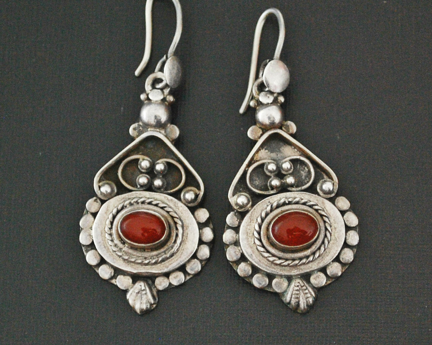 Ethnic Carnelian Earrings from India