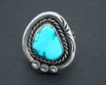 Native American Navajo Turquoise Ring - Size 5