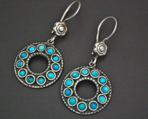 Ethnic Turquoise Earrings from India