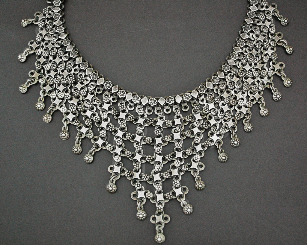 Indian Silver Choker Necklace