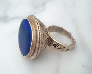 Bold Afghani Lapis Lazuli Ring - Size 6