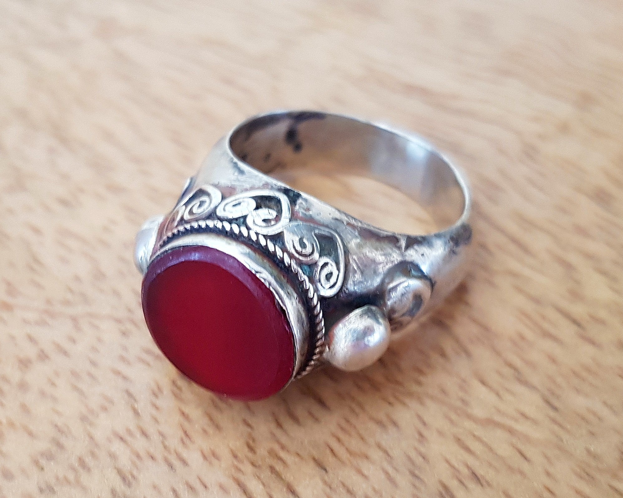 Turkmen Carnelian Ring - Size 9.5