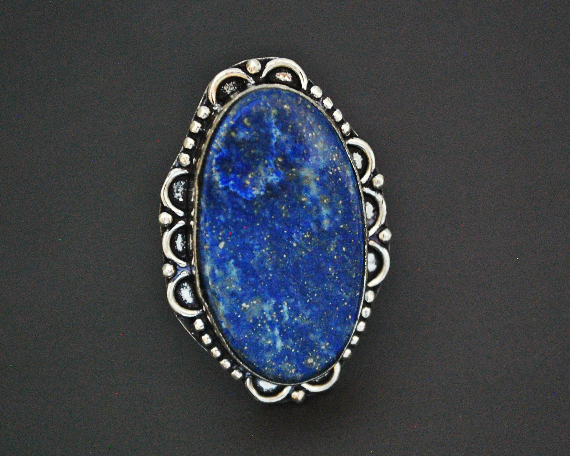 Ethnic Lapis Lazuli Ring from India - Size 9