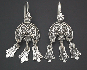Old Moroccan Berber Earrings with Dangles
