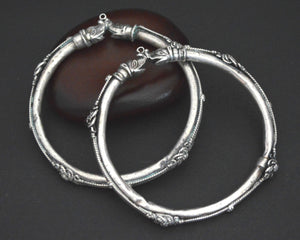 Indian Elephant Bangle Bracelet - PAIR
