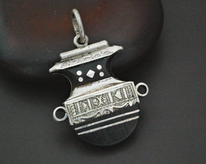 Tuareg Silver Ebony Pendant