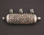 Yemeni Silver Prayer Box Tube Pendant - Openable