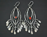 Ethnic Coral Filigree Dangle Earrings