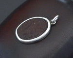 Persian Arabic Writing Carnelian Pendant in Silver Setting