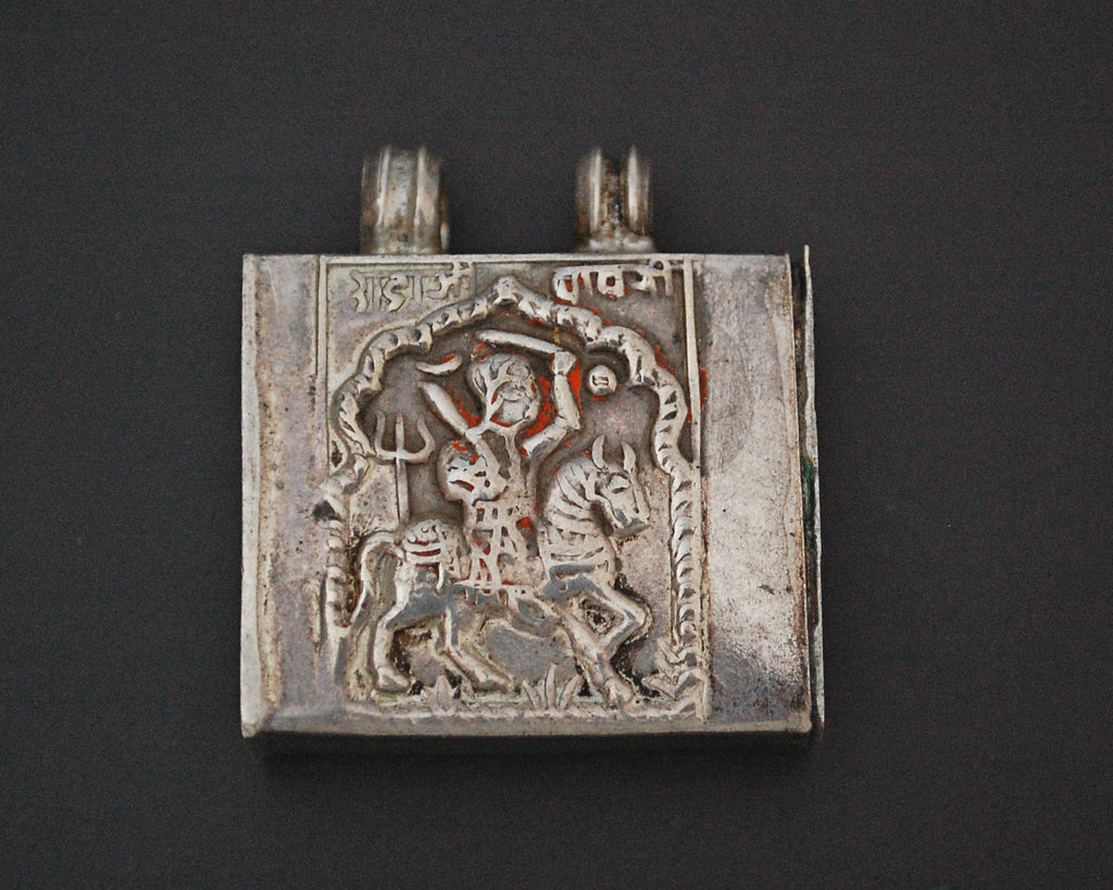 Hindu Amulet Box Pendant Durga