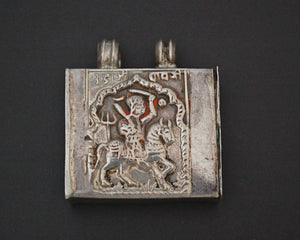 Hindu Amulet Box Pendant Durga