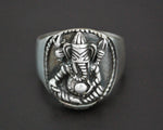 Ganesha Sterling Silver Ring - Size 7.75