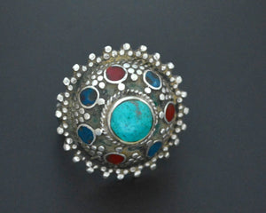 Afghani Turquoise Ring - Size 8.5