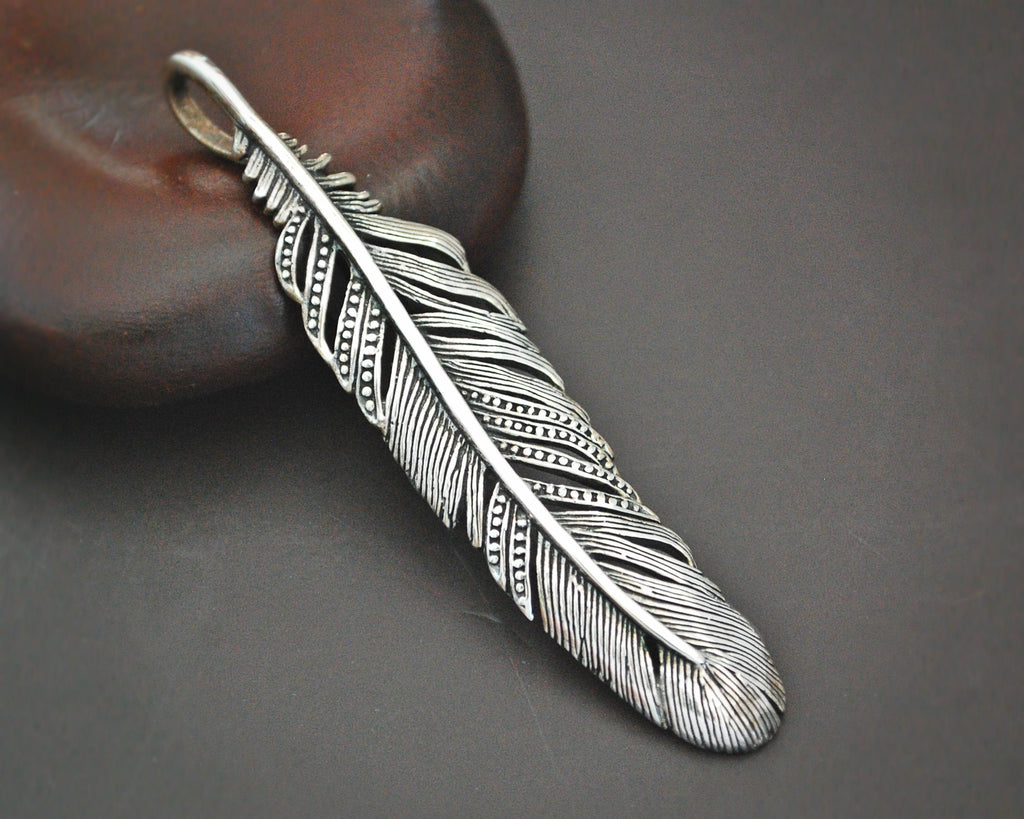 Sterling Silver Feather Pendant