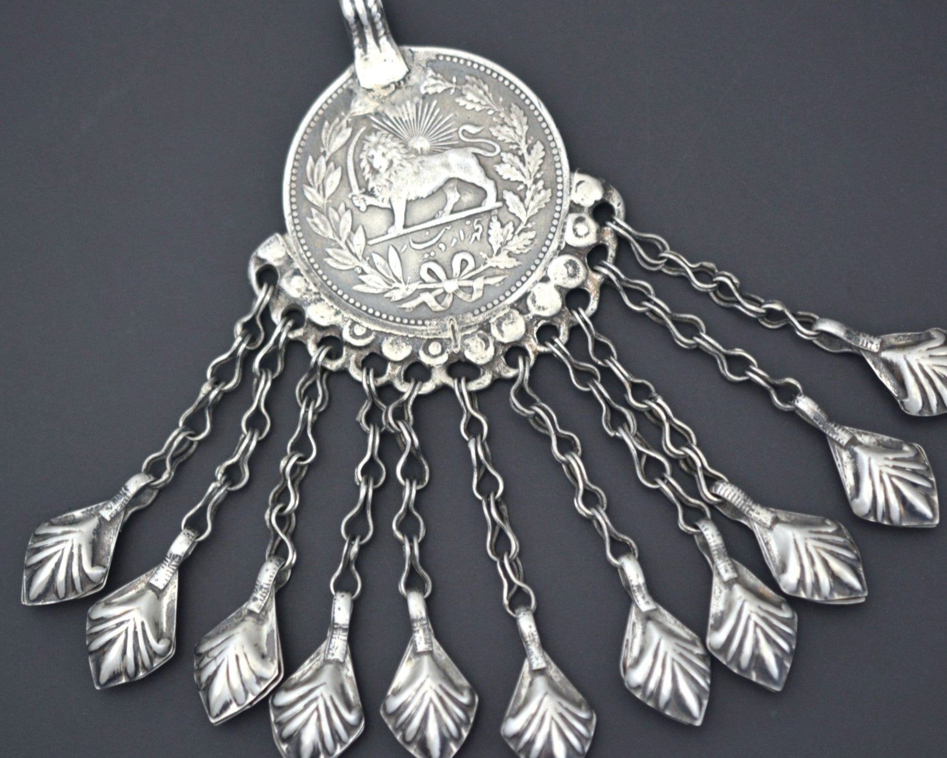 Turkmen Pendant with Coin and Dangles