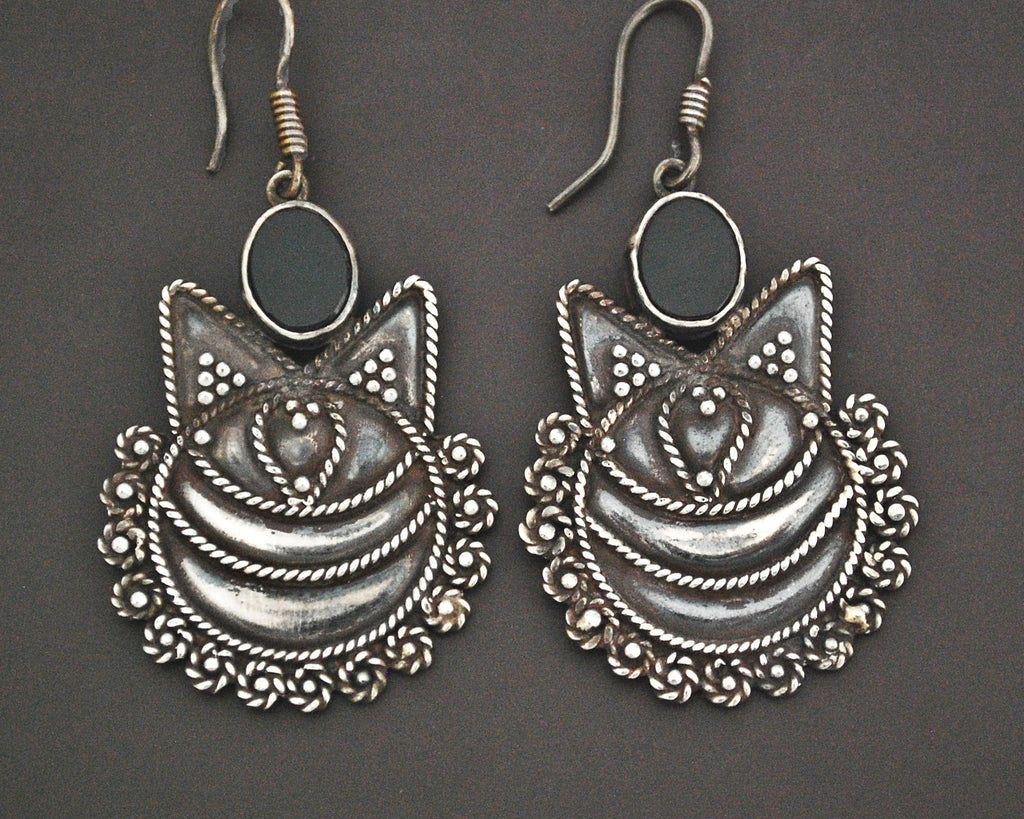 Ethnic Onyx Earrings from India