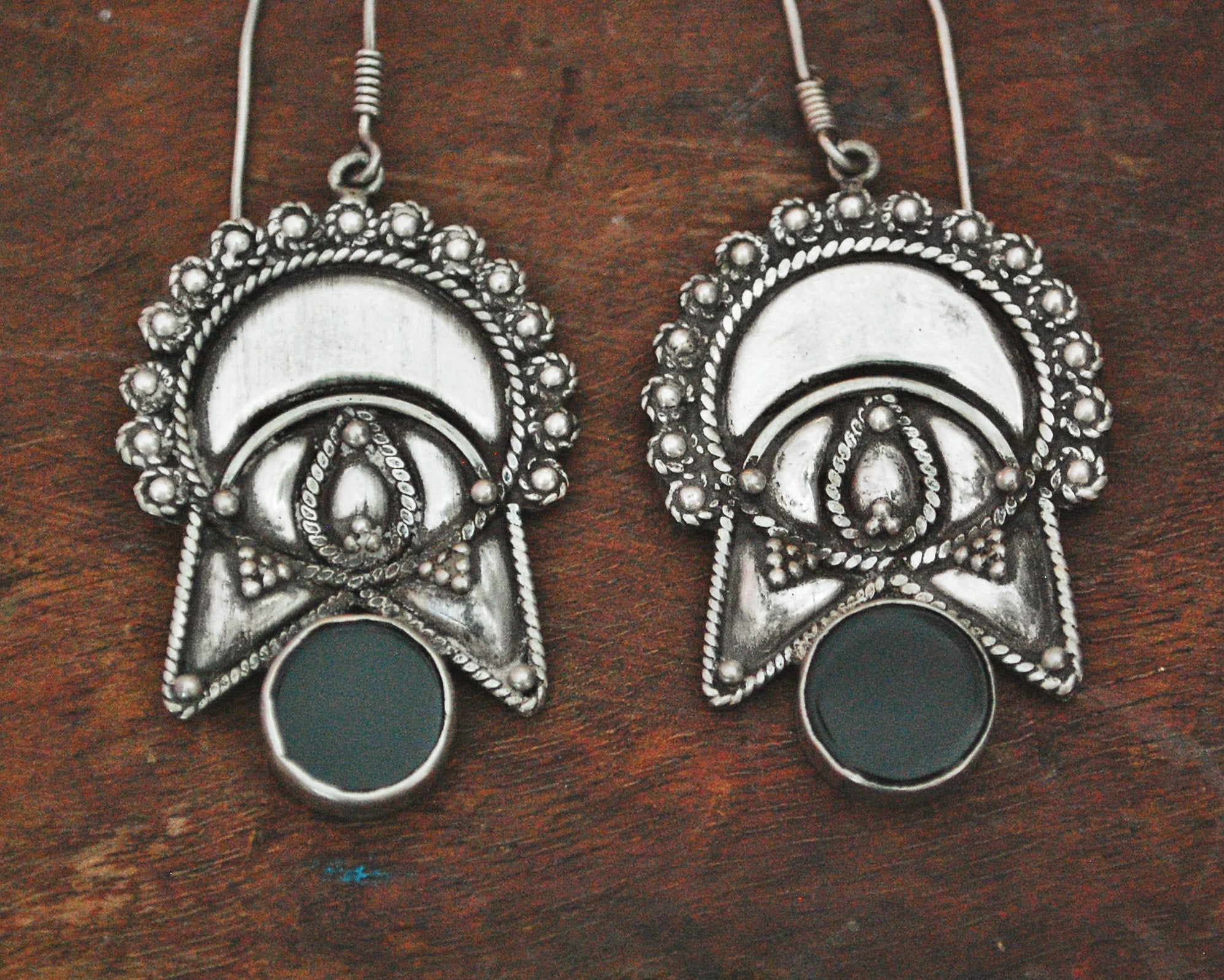 Ethnic Onyx Earrings from India
