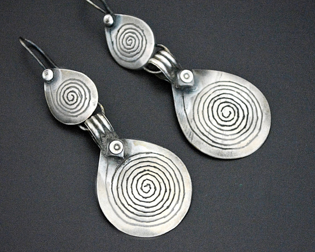 Berber Spiral Pendant Earrings