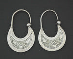 Tuareg Hoop Earrings with Carvings