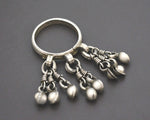 Old Rajasthani Silver Ring with Tassels - Size 7.5
