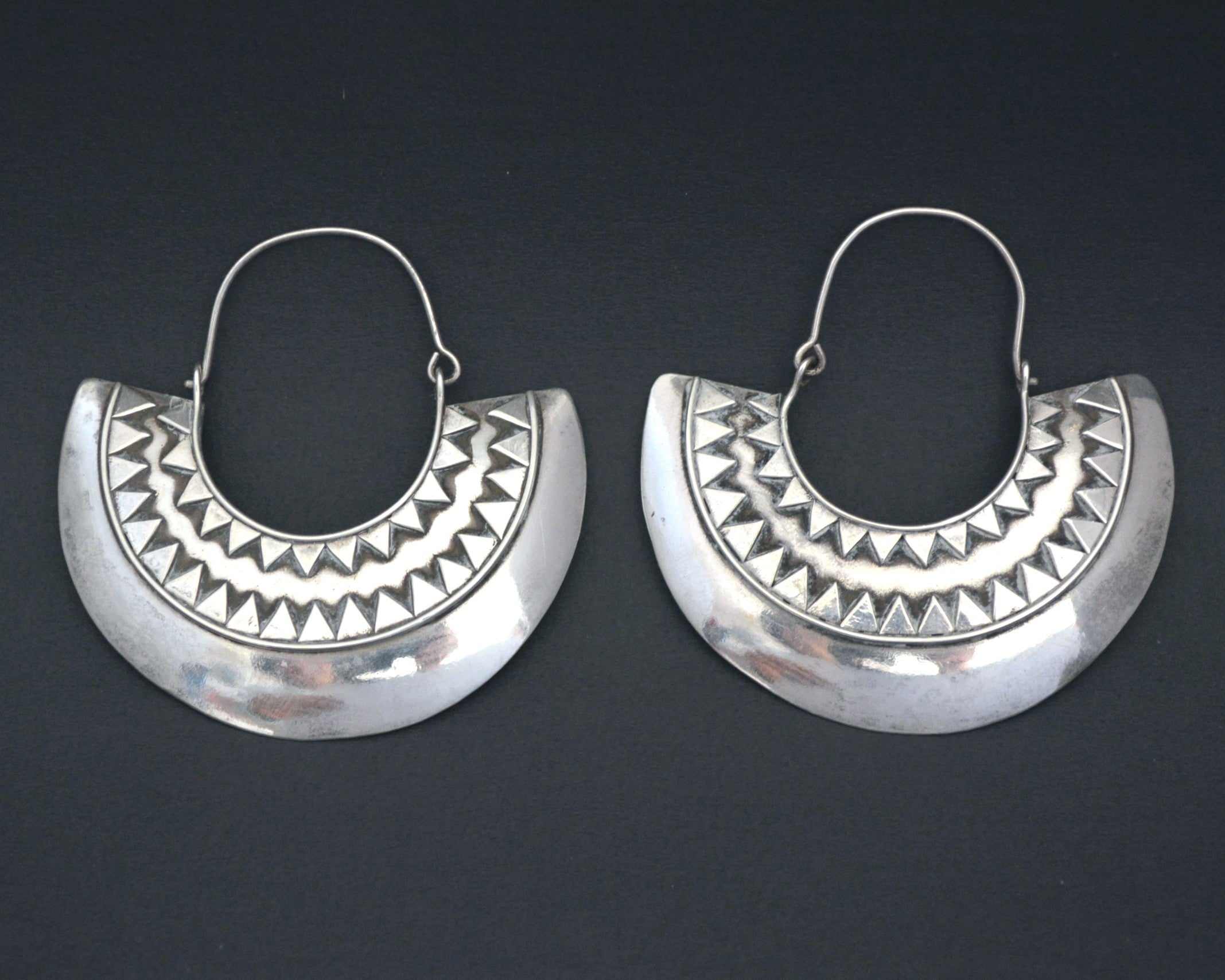 Large Ethnic Hoop Earrings