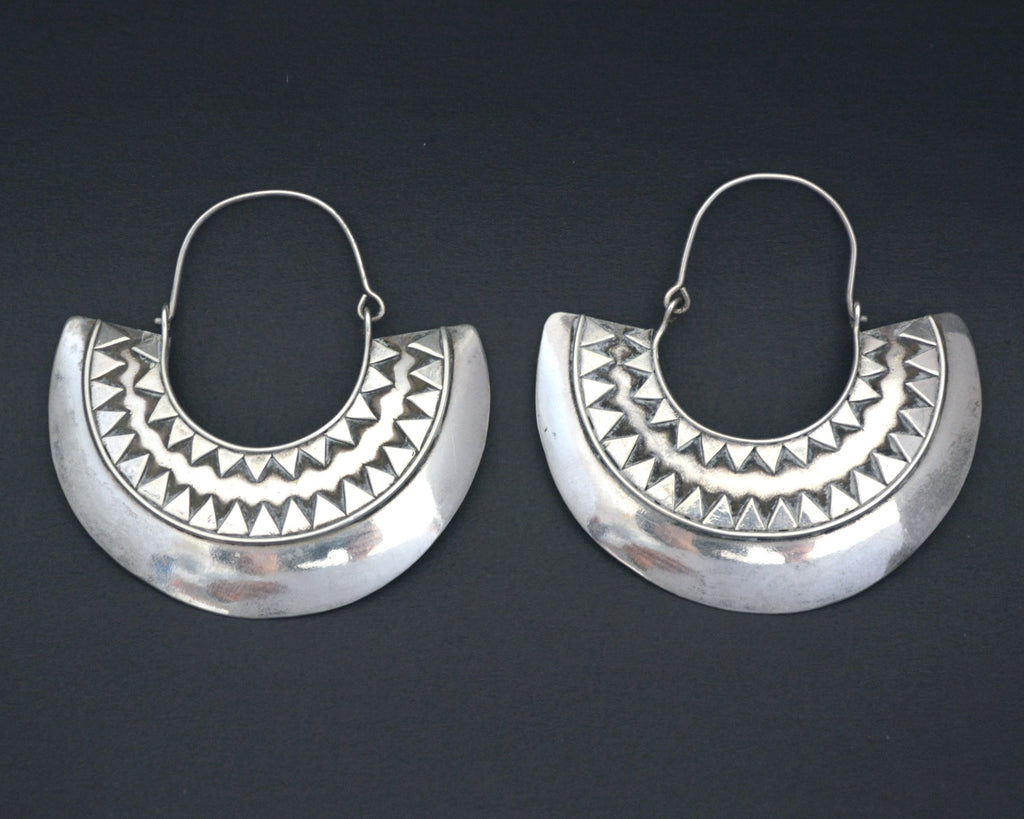 Large Ethnic Hoop Earrings