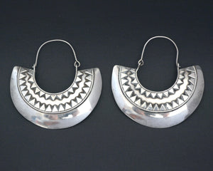 Large Ethnic Hoop Earrings