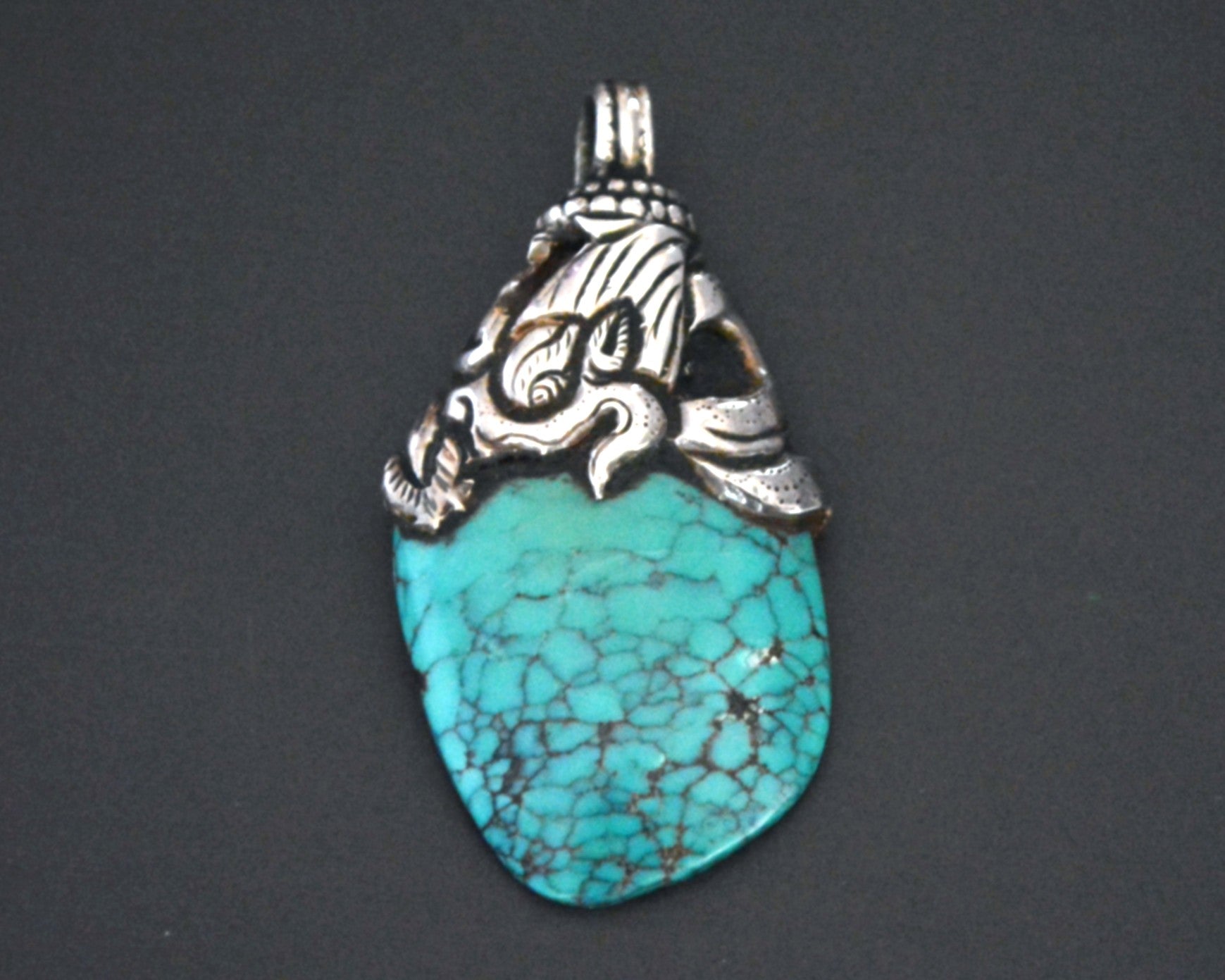 Nepali Turquoise Dragon Pendant