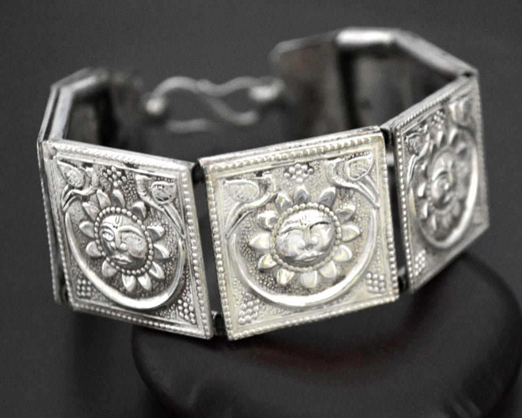 Rajasthani Sun Link Bracelet on Cord