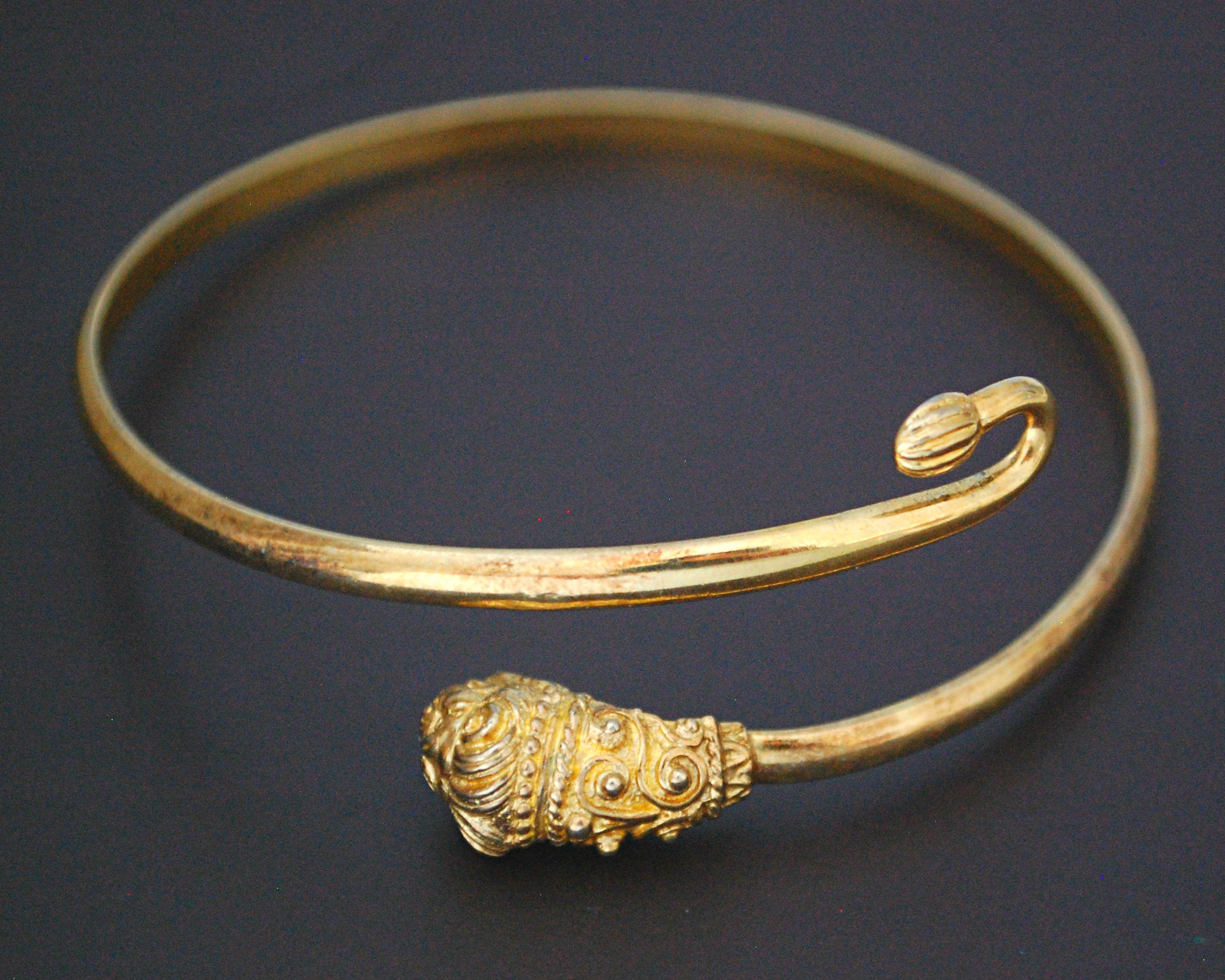 Vintage Gilded Lion Head Bracelet or Upper Arm Bracelet