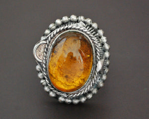 Poison Amber Ring - Size 6.5+