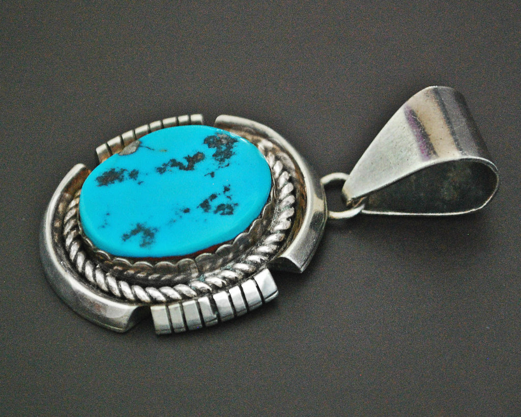 Bold Native American Turquoise Pendant